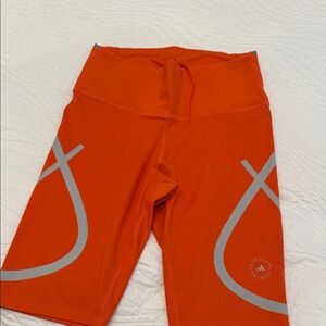 Adidas  Stella McCartney Orange Shorts with Gray Reflective Design